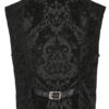 Gilet brocart à rivets Noir