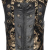 Gilet brocart à rivets Noir et Or