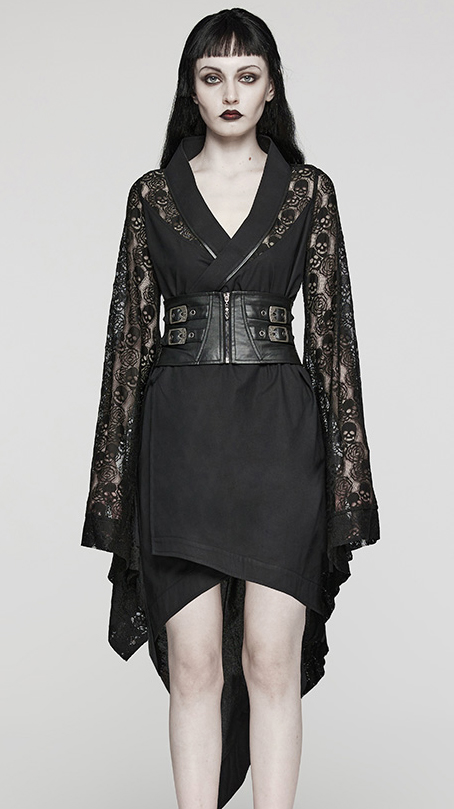 Kimono à dentelle têtes de mort