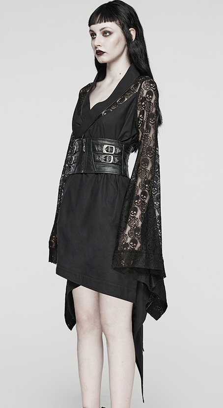 Kimono à dentelle têtes de mort