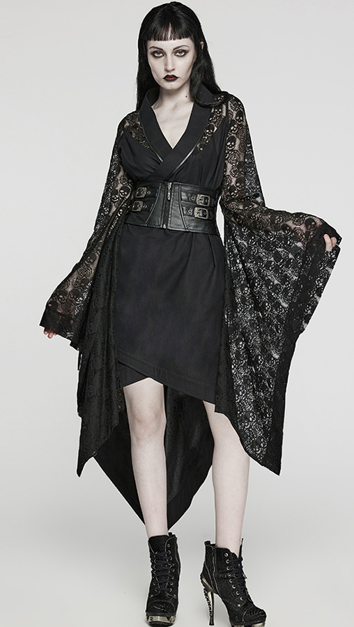 Kimono à dentelle têtes de mort