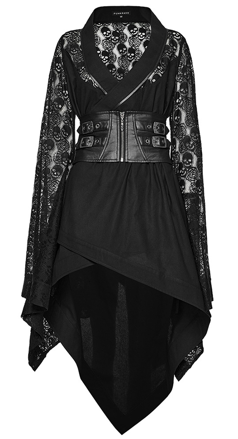 Kimono à dentelle têtes de mort
