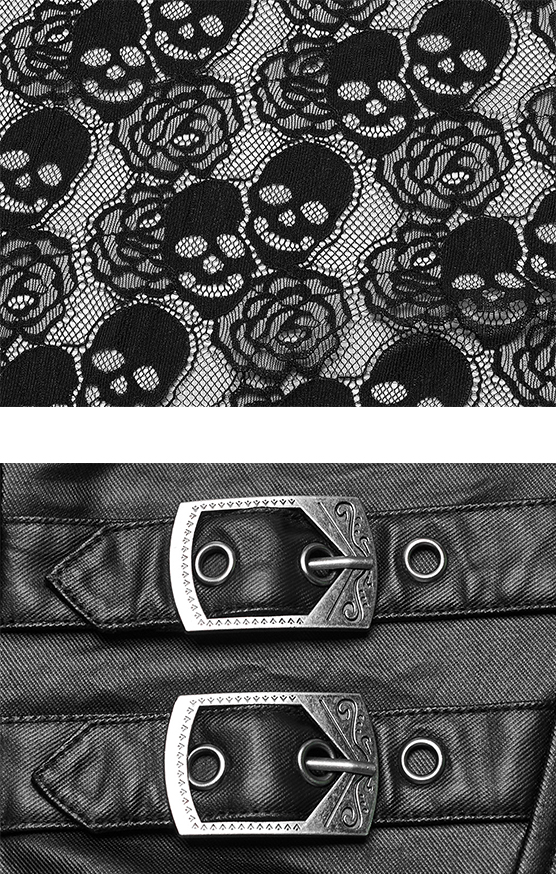 Kimono à dentelle têtes de mort