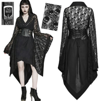 Kimono à dentelle têtes de mort