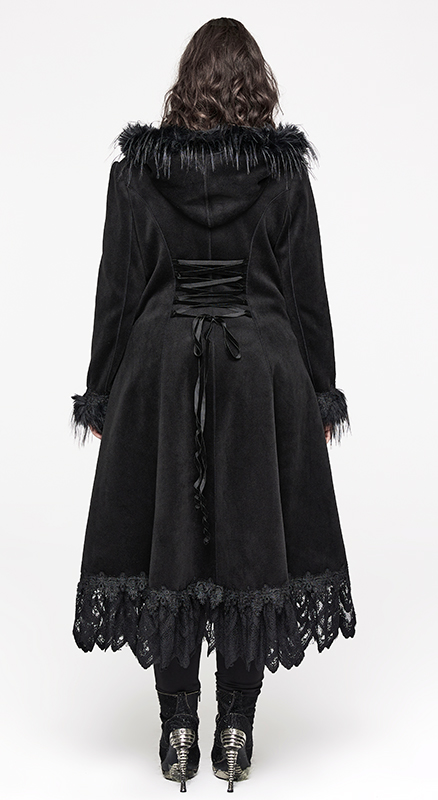 Manteau à fausse fourrure et dentelle Manteau à fausse fourrure et dentelle