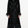 Manteau à fausse fourrure et dentelle Manteau à fausse fourrure et dentelle