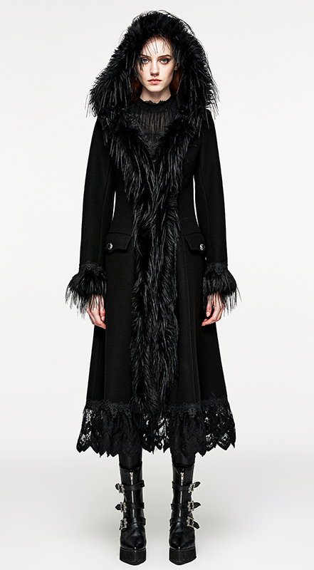Manteau à fausse fourrure et dentelle Manteau à fausse fourrure et dentelle
