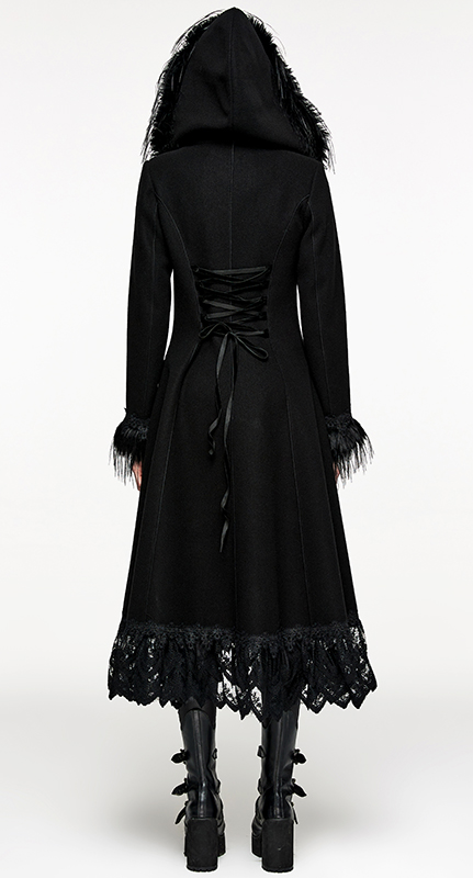 Manteau à fausse fourrure et dentelle Manteau à fausse fourrure et dentelle