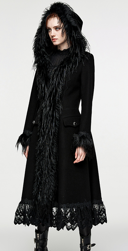 Manteau à fausse fourrure et dentelle Manteau à fausse fourrure et dentelle
