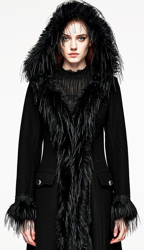 Manteau à fausse fourrure et dentelle Manteau à fausse fourrure et dentelle