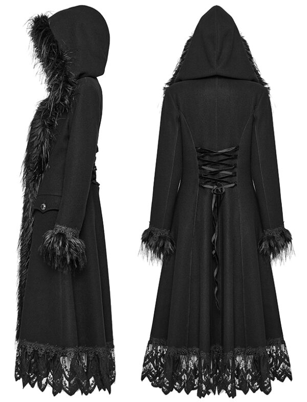 Manteau à fausse fourrure et dentelle Manteau à fausse fourrure et dentelle