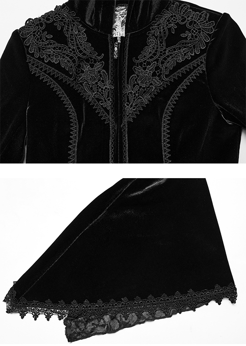 Manteau velours brodé Mystique Manteau velours brodé Mystique