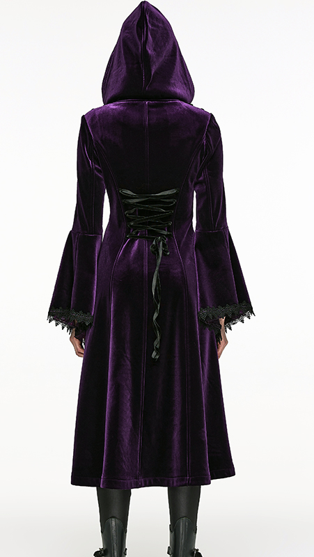 Manteau velours violet Mystique Manteau velours violet Mystique