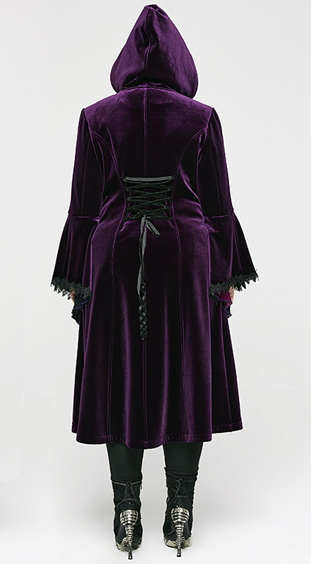 Manteau velours violet Mystique Manteau velours violet Mystique