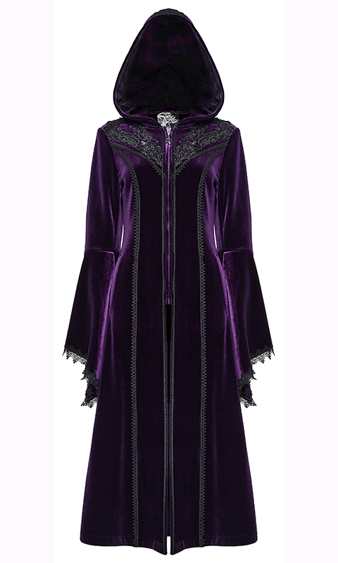 Manteau velours violet Mystique Manteau velours violet Mystique