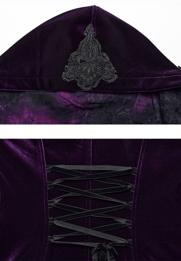 Manteau velours violet Mystique Manteau velours violet Mystique