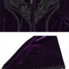 Manteau velours violet Mystique Manteau velours violet Mystique