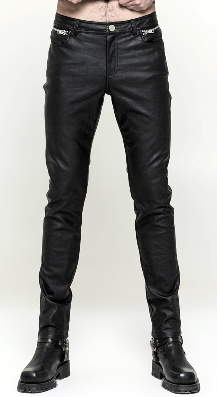 Pantalon slim en cuir vegan