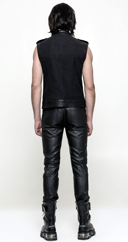 Pantalon slim en cuir vegan