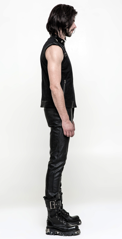 Pantalon slim en cuir vegan