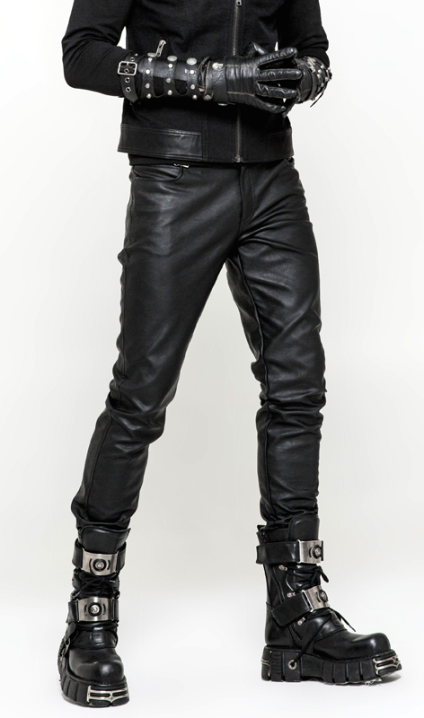 Pantalon slim en cuir vegan