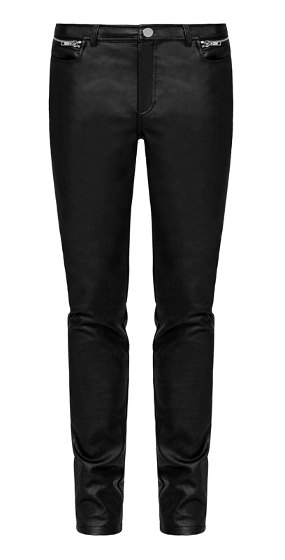 Pantalon slim en cuir vegan