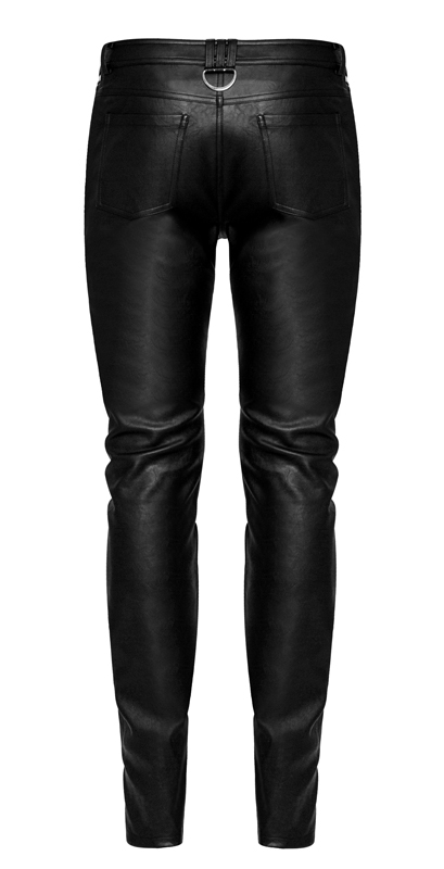Pantalon slim en cuir vegan