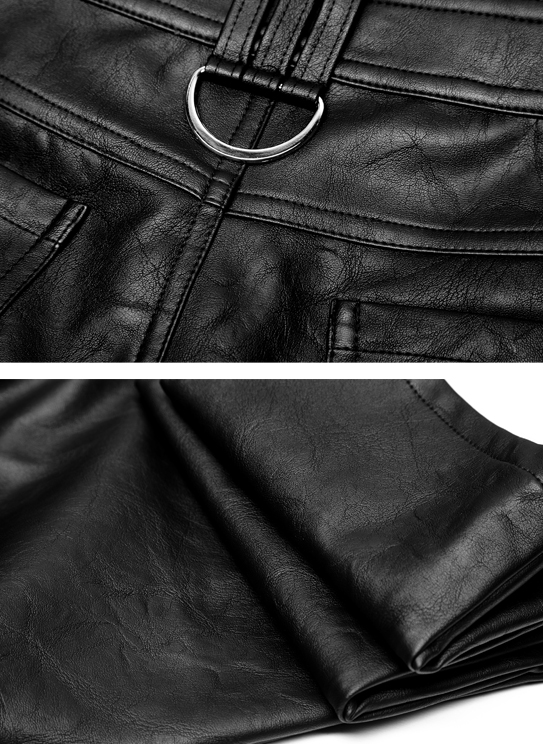 Pantalon slim en cuir vegan