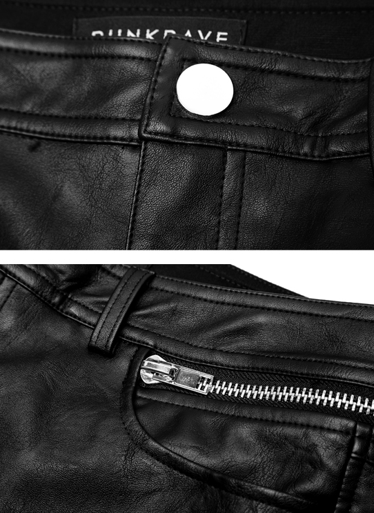 Pantalon slim en cuir vegan