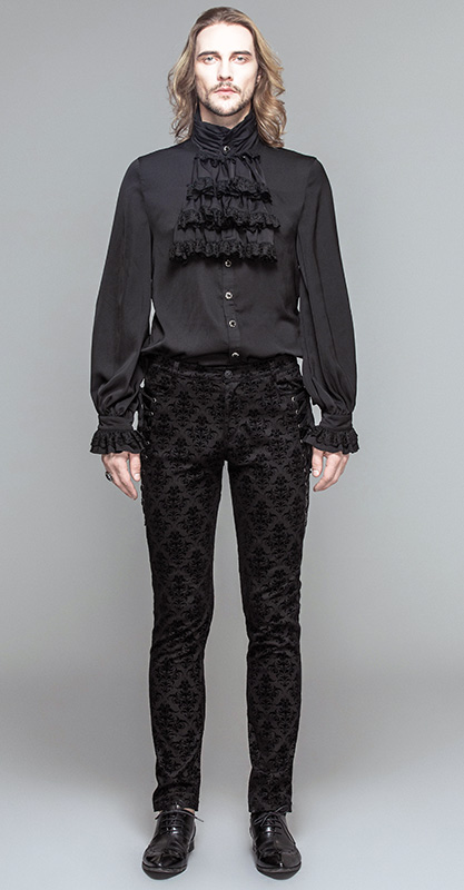 Pantalon jacquard à laçages