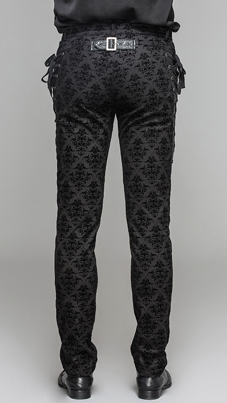 Pantalon jacquard à laçages