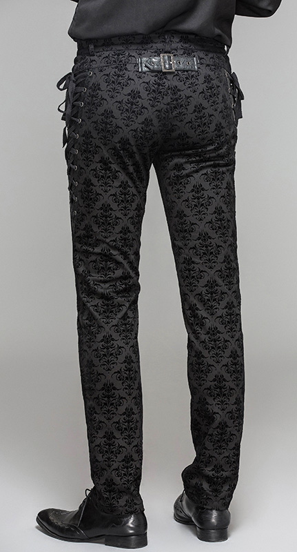 Pantalon jacquard à laçages