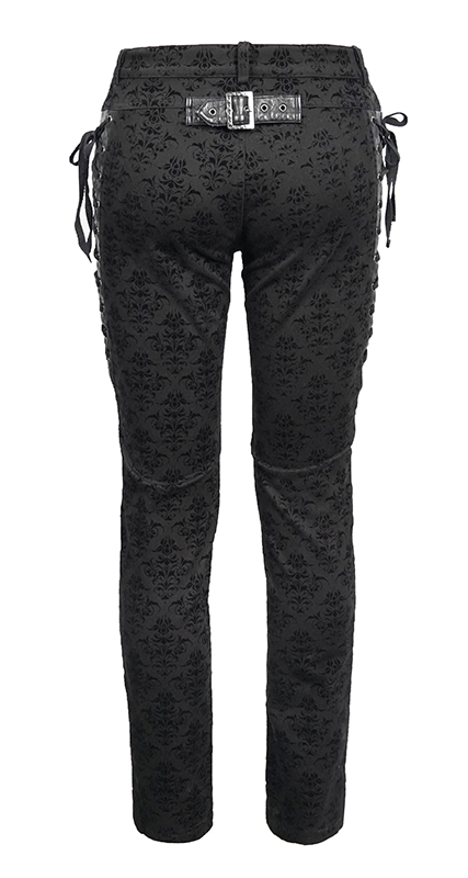 Pantalon jacquard à laçages