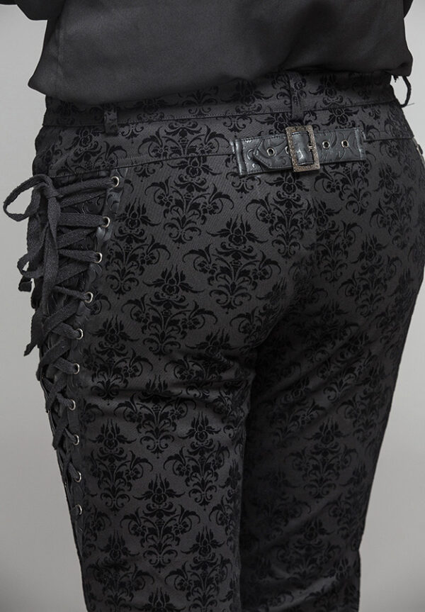 Pantalon jacquard à laçages