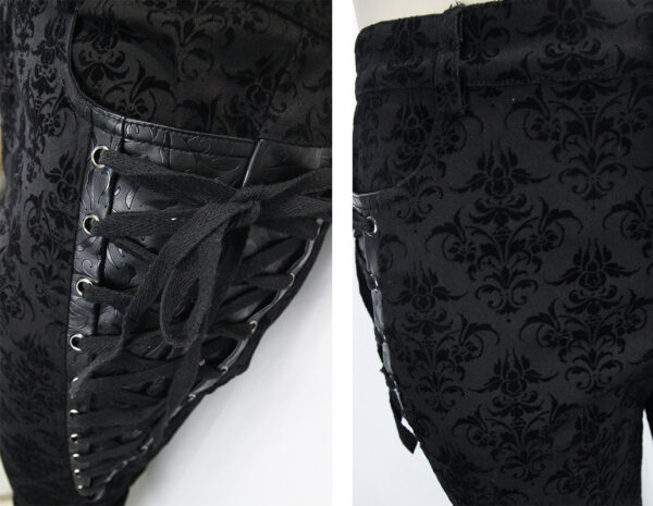 Pantalon jacquard à laçages