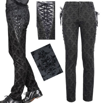 Pantalon jacquard à laçages Pantalon jacquard à laçages