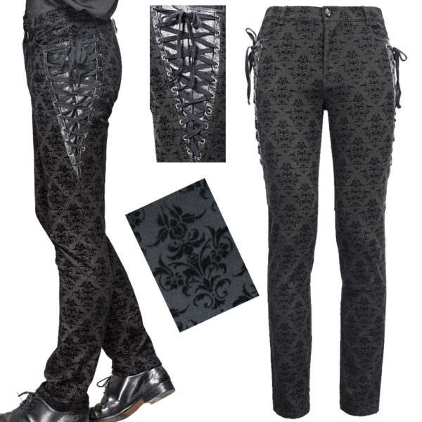 Pantalon jacquard à laçages