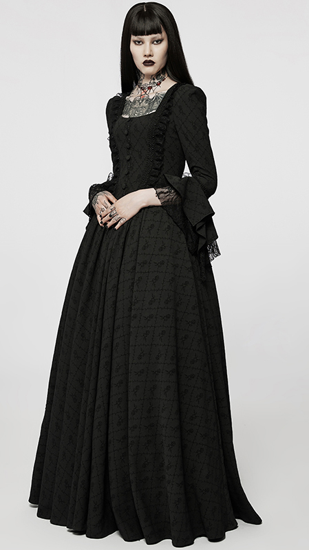 Robe de mariée princesse roses noires