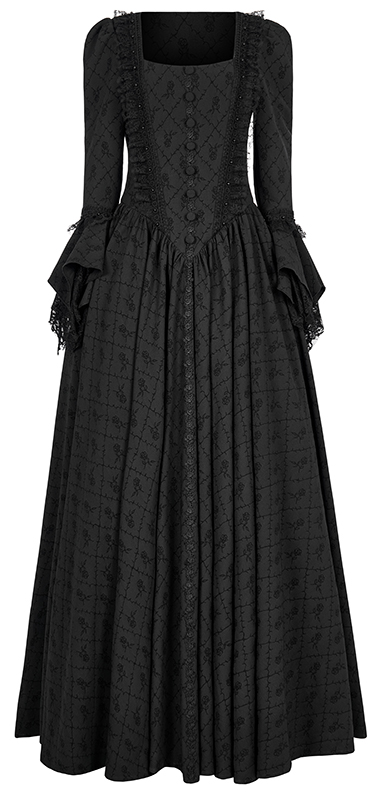 Robe de mariée princesse roses noires