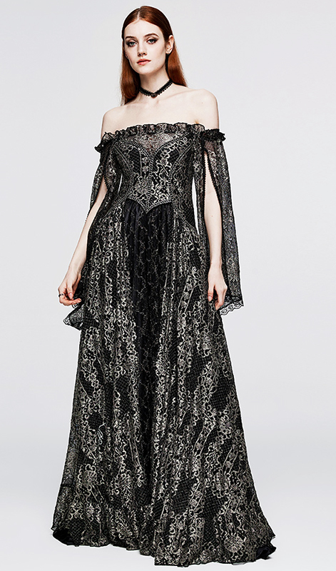 Robe de mariée elfique dorée