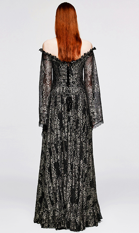 Robe de mariée elfique dorée