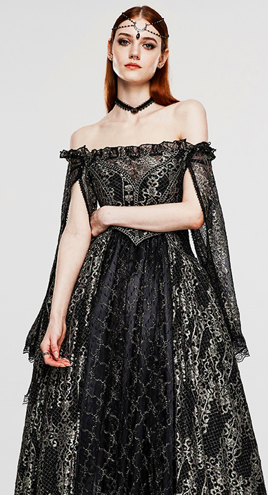 Robe de mariée elfique dorée