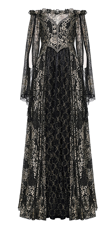 Robe de mariée elfique dorée