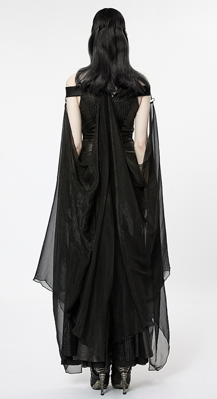 Robe à paillettes avec cape amovible