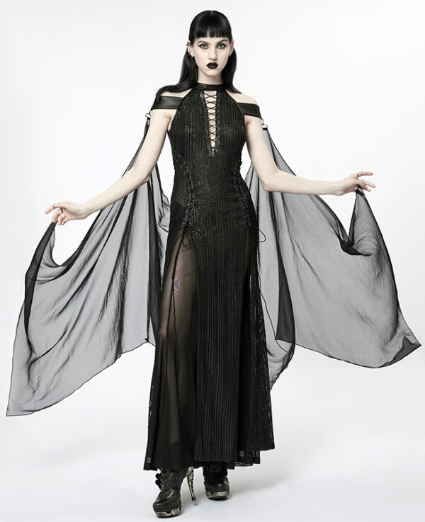 Robe à paillettes avec cape amovible