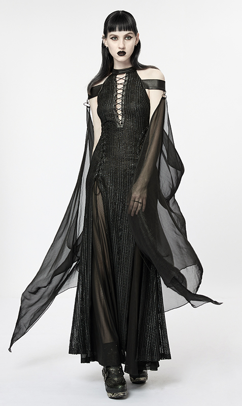 Robe à paillettes avec cape amovible