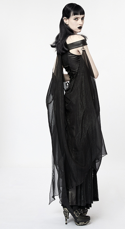 Robe à paillettes avec cape amovible