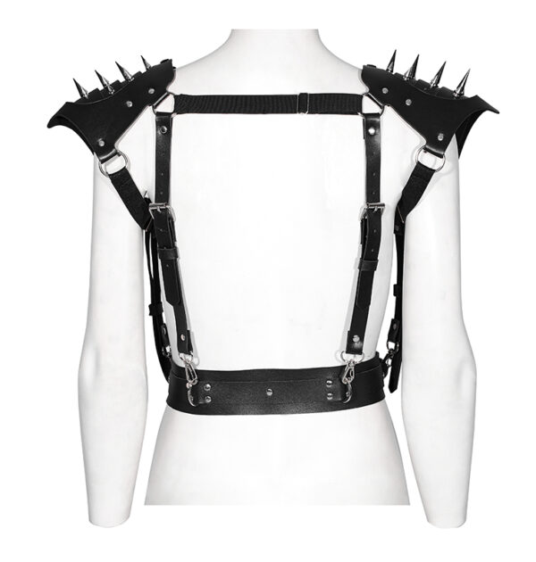 Harnais avec épaulettes à spikes Harnais avec épaulettes à spikes