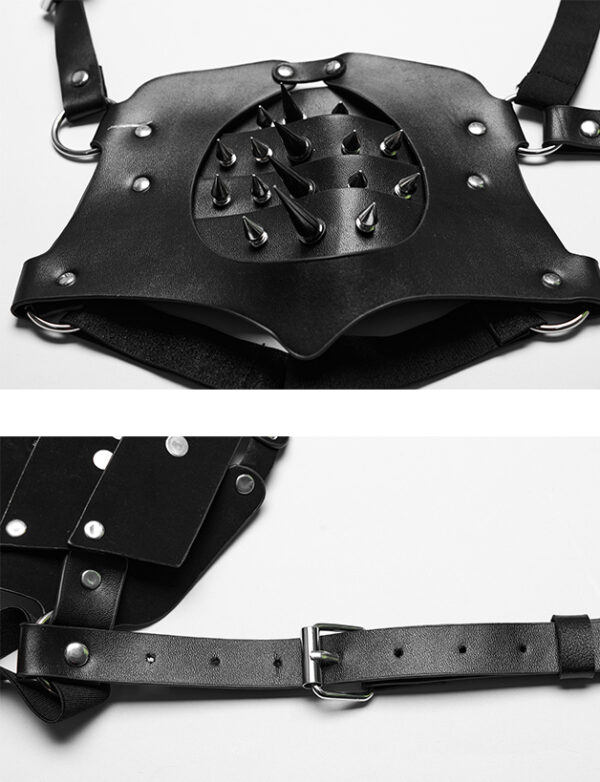 Harnais avec épaulettes à spikes Harnais avec épaulettes à spikes