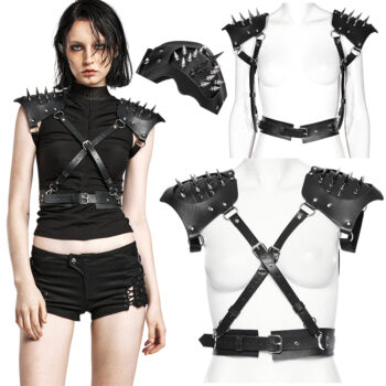 Harnais avec épaulettes à spikes Harnais avec épaulettes à spikes